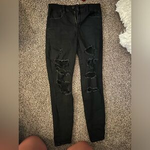 american eagle ripped skinny jeans